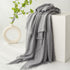 Grey Cotton and linen scarves - Elegant, solid-color, lightweight shawls, soft and comfortable, suitable for pairing with various outfits.
