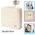 Beige Magnetic Compartmentalized Standing Cosmetic Bag – Large Capacity with Mirror, Travel Makeup Organizer (26×10×26 cm)