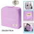 Purple Magnetic Compartmentalized Standing Cosmetic Bag – Large Capacity with Mirror, Travel Makeup Organizer (26×10×26 cm)