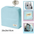 Blue Magnetic Compartmentalized Standing Cosmetic Bag – Large Capacity with Mirror, Travel Makeup Organizer (26×10×26 cm)