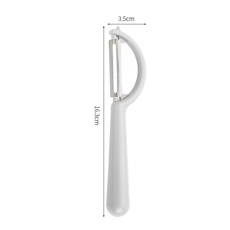 2 Pcs White Multi-Functional Vegetable & Fruit Peeler – Stainless Steel Blade with Ergonomic PP Handle (60g)