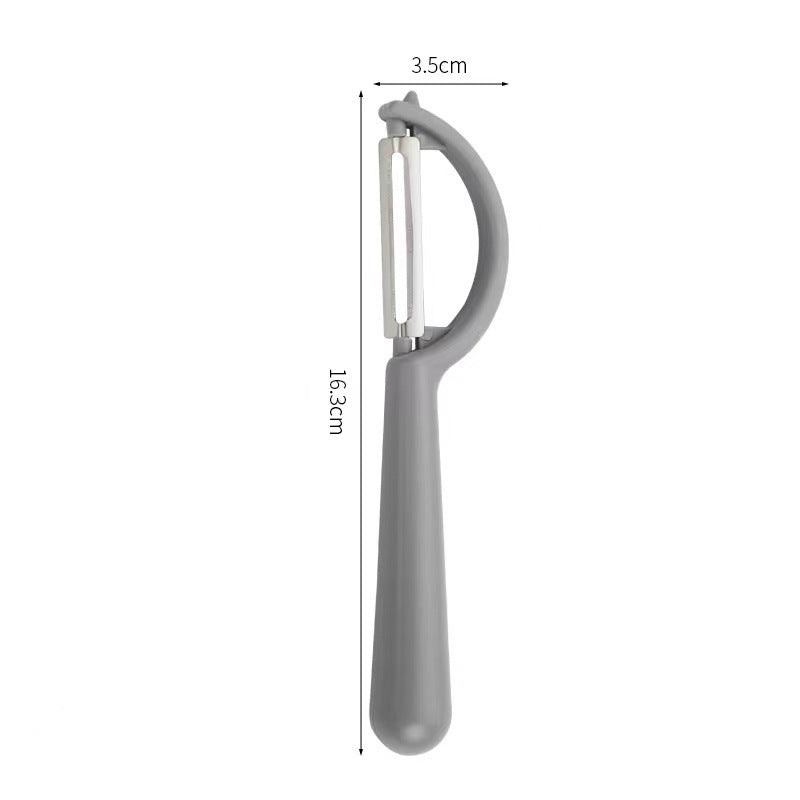 2 Pcs Grey Multi-Functional Vegetable & Fruit Peeler – Stainless Steel Blade with Ergonomic PP Handle (60g)