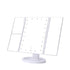 White 360° Rotating LED Tri-Fold Makeup Mirror – 22-Bulb Illuminated Vanity Mirror with 1X/2X/3X Magnification