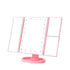 Pink 360° Rotating LED Tri-Fold Makeup Mirror – 22-Bulb Illuminated Vanity Mirror with 1X/2X/3X Magnification