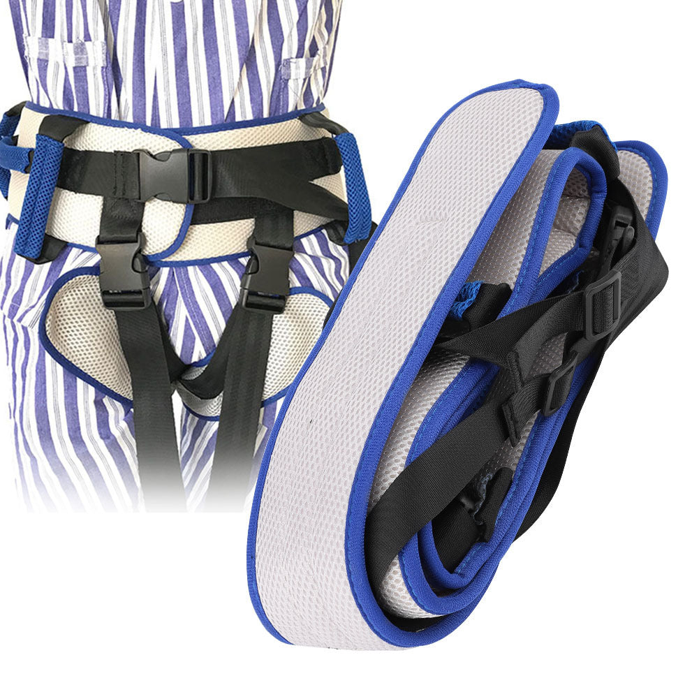 Size L Blue Rehabilitation Support Waist Belt – Gait Assistance & Transfer Aid for Elderly, Post-Stroke, and Mobility-Impaired Users