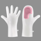 3 Pairs of Purple Brush Gloves Integrated Brush Glove – Multifunctional Cleaning Glove for Kitchen, Dishwashing & Household Tasks