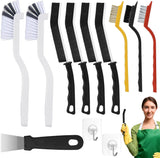 Set B Multi-Use Heavy-Duty Cleaning Brush Set – 12-Piece Hard Bristle Tool Kit for Kitchen, Bathroom & Tight Spaces
