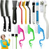 Set B Multi-Use Heavy-Duty Cleaning Brush Set – 14-Piece Hard Bristle Tool Kit for Kitchen, Bathroom & Tight Spaces