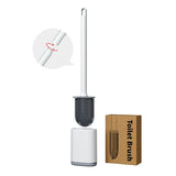 White Wall-Mountable Toilet Brush Set – Soft-Tip 360° Cleaning System