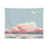 Moonlight by the Sea Design Wall Tapestry 200x150cm - Soft Plush Fabric Hanging for Bedroom, Living Room, Dorm Decor - Includes Mounting Kit for Easy Installation
