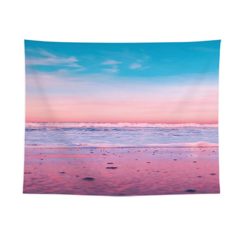 Colorful seaside scene Wall Tapestry 200x150cm - Soft Plush Fabric Hanging for Bedroom, Living Room, Dorm Decor - Includes Mounting Kit for Easy Installation