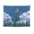 Flowers Under the Moon Wall Tapestry 200x150cm - Soft Plush Fabric Hanging for Bedroom, Living Room, Dorm Decor - Includes Mounting Kit for Easy Installation
