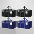 4 Pack ( 2 Dark Blue+2 Black ) Extra Heavy Duty Large Moving Bags with Strong Zipper & Comfortable Handles, Sturdy & Durable Clothes Storage Bags Totes Bins,  Packing Moving Boxes for Clothes, Bedding, Dorm & Travel, 