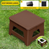 Brown  Large Portable Folding Camping Toilet Stool - Capacity Emergency Potty for Car, Outdoor Travel, and Hiking