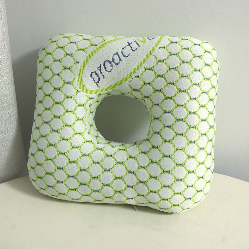 Green Ear Piercing Pillow - Soft Side Sleeper Cushion with Hollow Center for Pressure Relief, Post-Piercing Care & Comfortable Napping