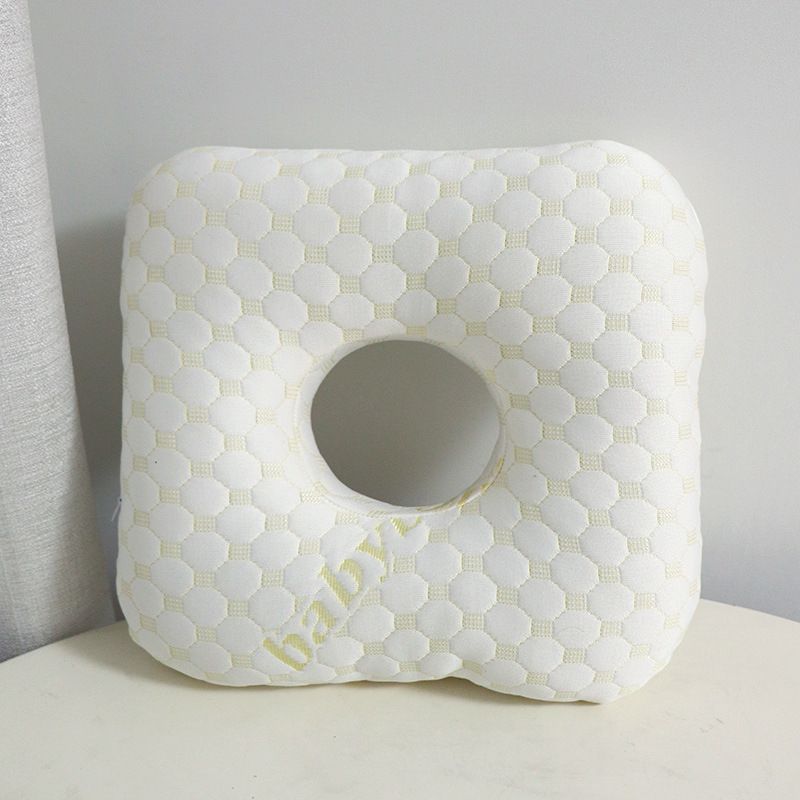 Light Gold Ear Piercing Pillow - Soft Side Sleeper Cushion with Hollow Center for Pressure Relief, Post-Piercing Care & Comfortable Napping
