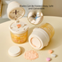 2 Pcs Beige 3-in-1 Pill Cutter, Crusher & Organizer Box with Built-in Water Cup - Portable Medicine Storage Container with Precision Quarter/Half Splitter