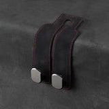 Black 4-Pack Car Seat Back Hooks – Hidden Suede Leather with Metal Hooks for Storage and Phone Stand