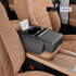 Grey Car Central Armrest Box Raiser Pad with Cup Holder, Tissue Box & Phone Storage – 4-in-1 Multi-Functional Design