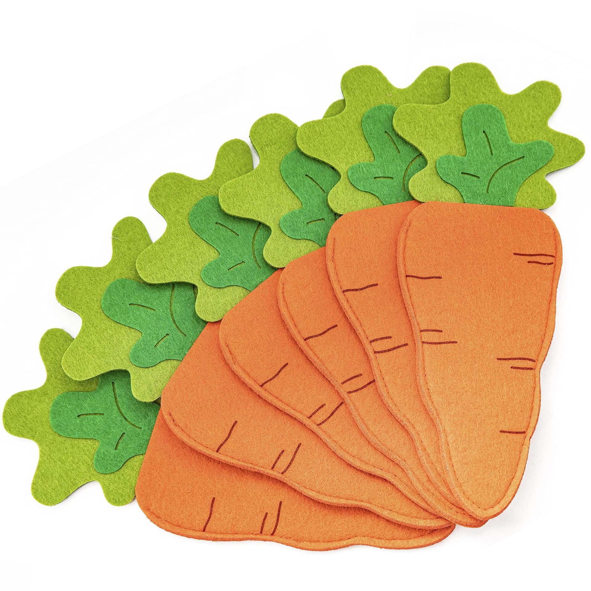 6-Pack Carrot-Shaped Utensil Pouch Set – Easter-Themed Cutlery Case for Kids and Families