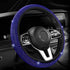 Blue Crystal Rhinestone Steering Wheel Cover – Elastic Stretch Design with Full Diamond Embellishment