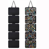 Black Pin Storage Hanging Organizer – 5-Piece Removable Felt Board Display Rack for Brooches, Badges & Collectibles