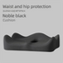 Black Ergonomic Memory Foam Seat Cushion – Coccyx Relief for Office, Car and Long Sitting