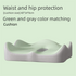 Green and grey two-tone Ergonomic Memory Foam Seat Cushion – Coccyx Relief for Office, Car and Long Sitting