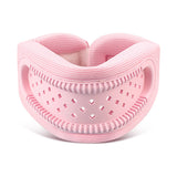Pink Hollow Neck Support Brace – Ergonomic Cervical Collar with Breathable Design for Posture Correction and Daily Use
