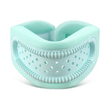 Blue Hollow Neck Support Brace – Ergonomic Cervical Collar with Breathable Design for Posture Correction and Daily Use