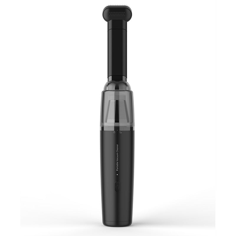 Black Portable Wireless Vacuum Cleaner – High-Suction, Dual-Function (Suck & Blow), Type-C Charging, HEPA Filter