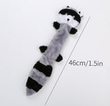 2-Pack Grey raccoon Identical Plush Pet Toys with Squeaker – Durable Fur-Textured Chew Toys for Dogs, Ideal for Teething, Play & Stress Relief