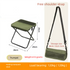 Green Portable Folding Backpack Stool with Carrying Case – Compact, Durable Outdoor Seat for Camping, Hiking, Fishing & Travel(small)