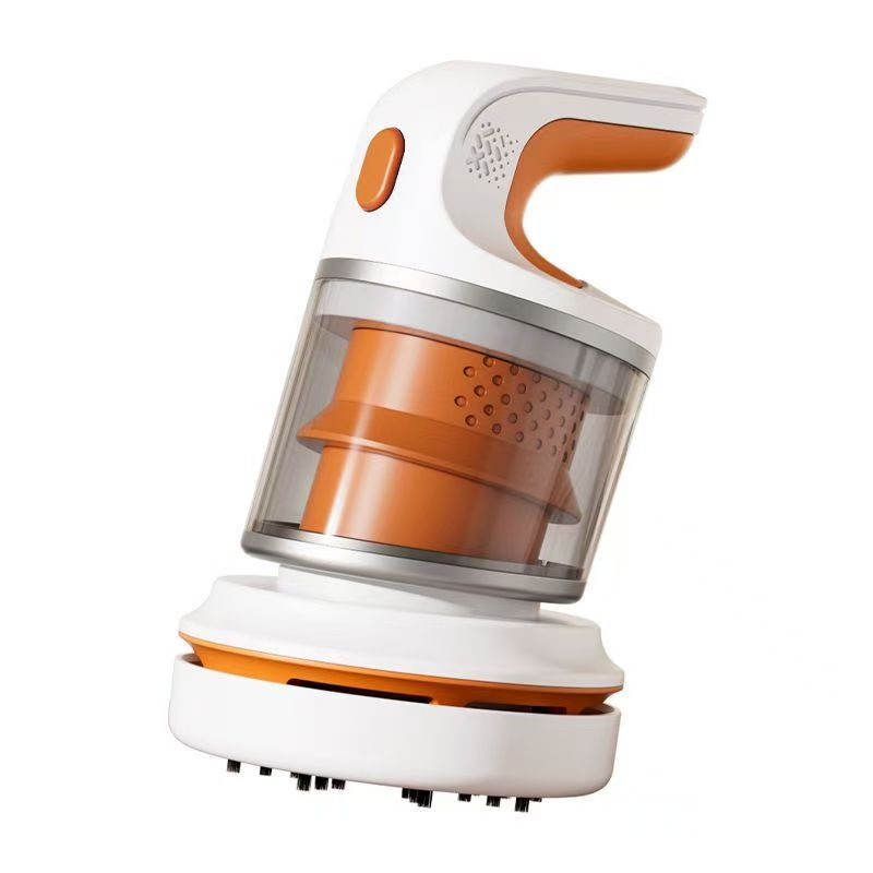 Orange Compact Desktop Vacuum Cleaner – Cordless Handheld Dust Remover for Office, Keyboard, Car & Home Use with Dual Suction Modes and USB Charging