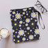Daisy Zippered Book Sleeve with Printed Design – Waterproof Protective Cover for Books, Ideal for Readers and Students with Extra Pocket & Carry Strap