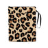 Leopard print Zippered Book Sleeve with Printed Design – Waterproof Protective Cover for Books, Ideal for Readers and Students with Extra Pocket & Carry Strap