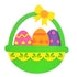 5-Pack Green Easter egg Easter EVA Craft Basket Kit – DIY Creative Art & Craft Supplies for Kids, Perfect for Parent-Child Activities and Holiday Decorations