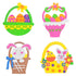 4-Pack Easter EVA Craft Basket Kit – DIY Decorative Set for Kids, Perfect for Holiday Crafts, Classroom Activities & Parent-Child Projects