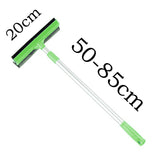 Green Home Window Cleaner – Adjustable Aluminum Alloy Glass Scraper with Dual-Sided Sponge and Rubber Blade, Easy-to-Use Window Cleaning Tool