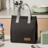 2-Piece Black Vertical Lunch Tote Set – Compact Insulated Meal Bag with Large Capacity and Durable Handle for Daily Use