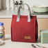 2-Piece Wine red Vertical Lunch Tote Set – Compact Insulated Meal Bag with Large Capacity and Durable Handle for Daily Use