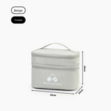 Beige Compact Double-Layer Medicine Storage Case – Portable First Aid Organizer for Home, Travel & Emergency Use