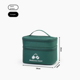Green Compact Double-Layer Medicine Storage Case – Portable First Aid Organizer for Home, Travel & Emergency Use