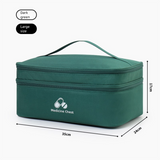 Green Large First Aid Organizer –35×24×17cm Double-Layer Medicine Storage Case for Family & Travel Use