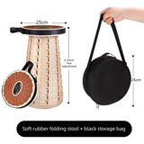 Adjustable Folding Stool – Portable, Height-Regulatable Seat with Carry Bag for Outdoor Use