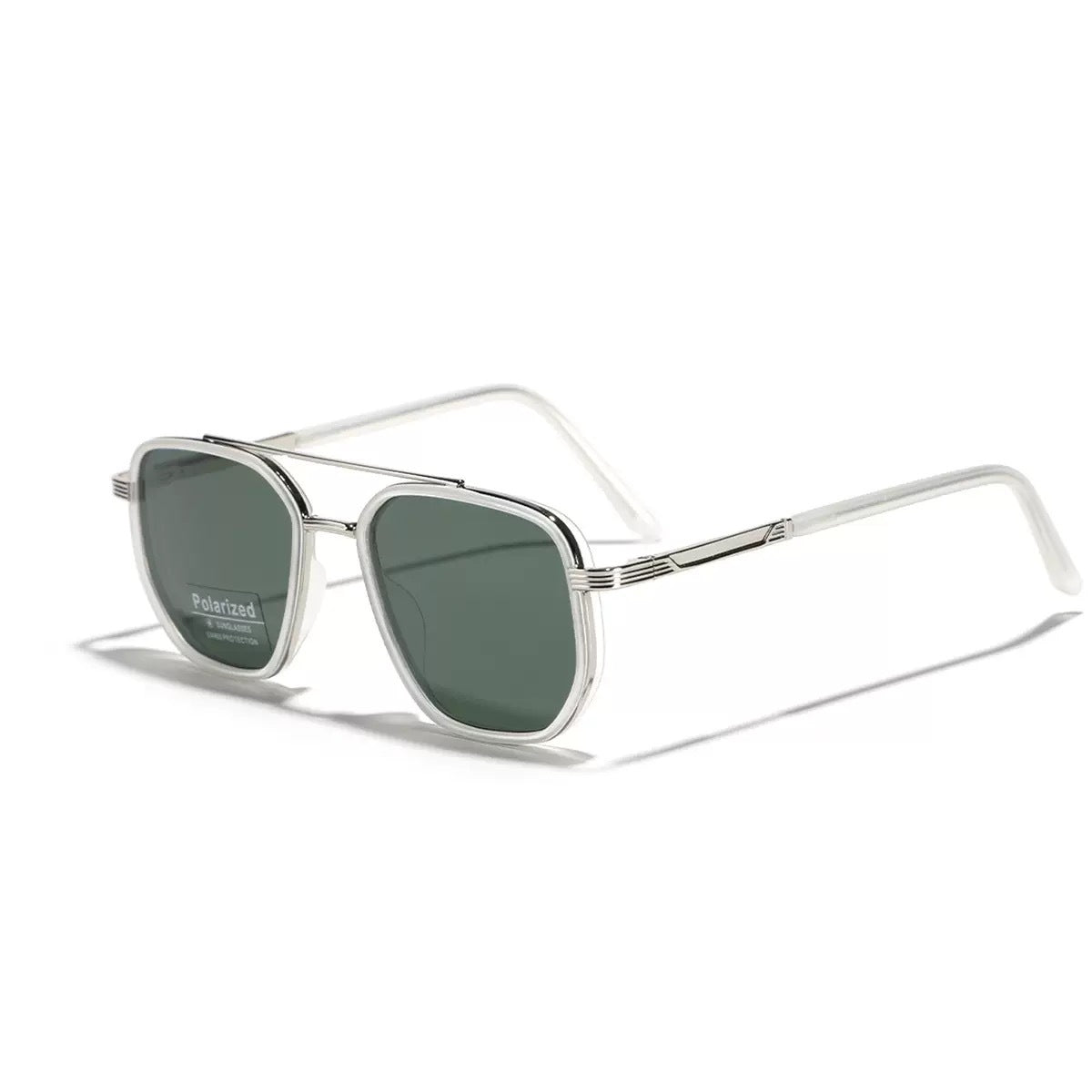 Dark green sheet Rectangular Sunglasses – Classic Frame Design with Adjustable Nose Pads for Daily Wear