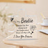 Interlocking Puzzle-Shaped Desktop Decor – 10.5cm Square Display Piece for Home or Gifting(Bestie)