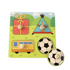 Gifts Hand-Grip Puzzle Board – Educational Shape Matching Toy for Early Learning, 14.5cm Square Design