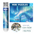 2 PCS 150-Piece Mini Puzzle in Reusable Tube – Compact Jigsaw for Home or Travel, Frame Not Included(118-Northern Lights)