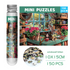 2 PCS 150-Piece Mini Puzzle in Reusable Tube – Compact Jigsaw for Home or Travel, Frame Not Included(104-The Cat on the Windowsill)